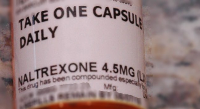 prescription bottle containing low dose naltrexone