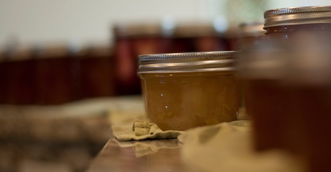 jam jars with different flavors